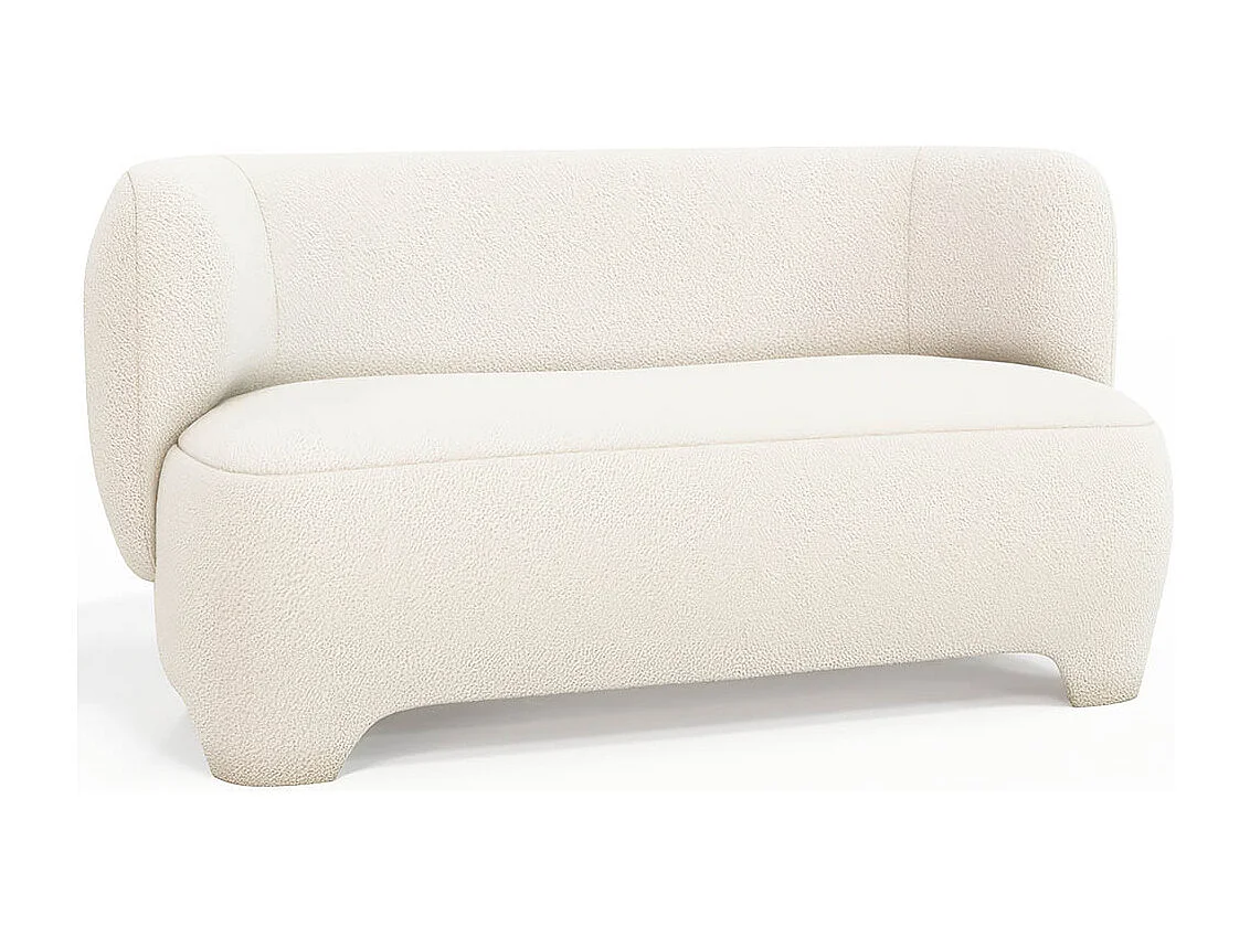 Divano a 2/3 Posti - Rivestito in Tessuto Bouclé - Magnolia