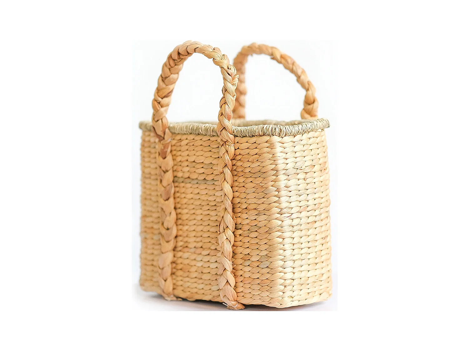Panier en Fibres Naturelles avec Poignées - 30x25CM - Haret Naturel