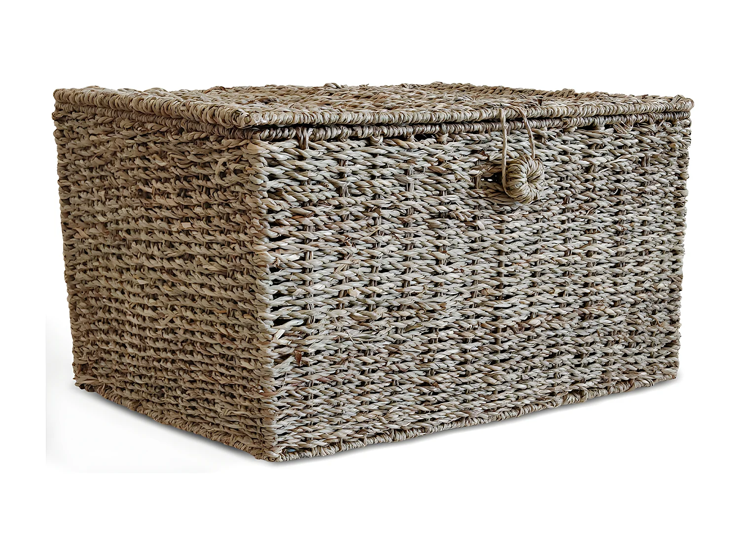 Cesto in Fibra Naturale con Coperchio - 40x30CM - Baulera
