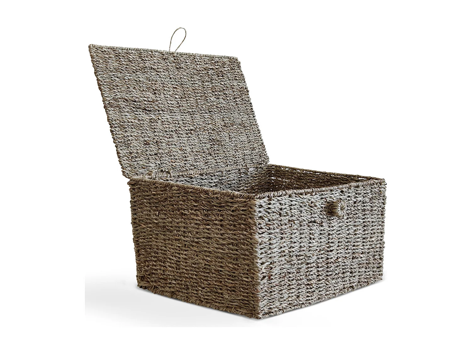 Cesto in Fibra Naturale con Coperchio - 40x30CM - Baulera