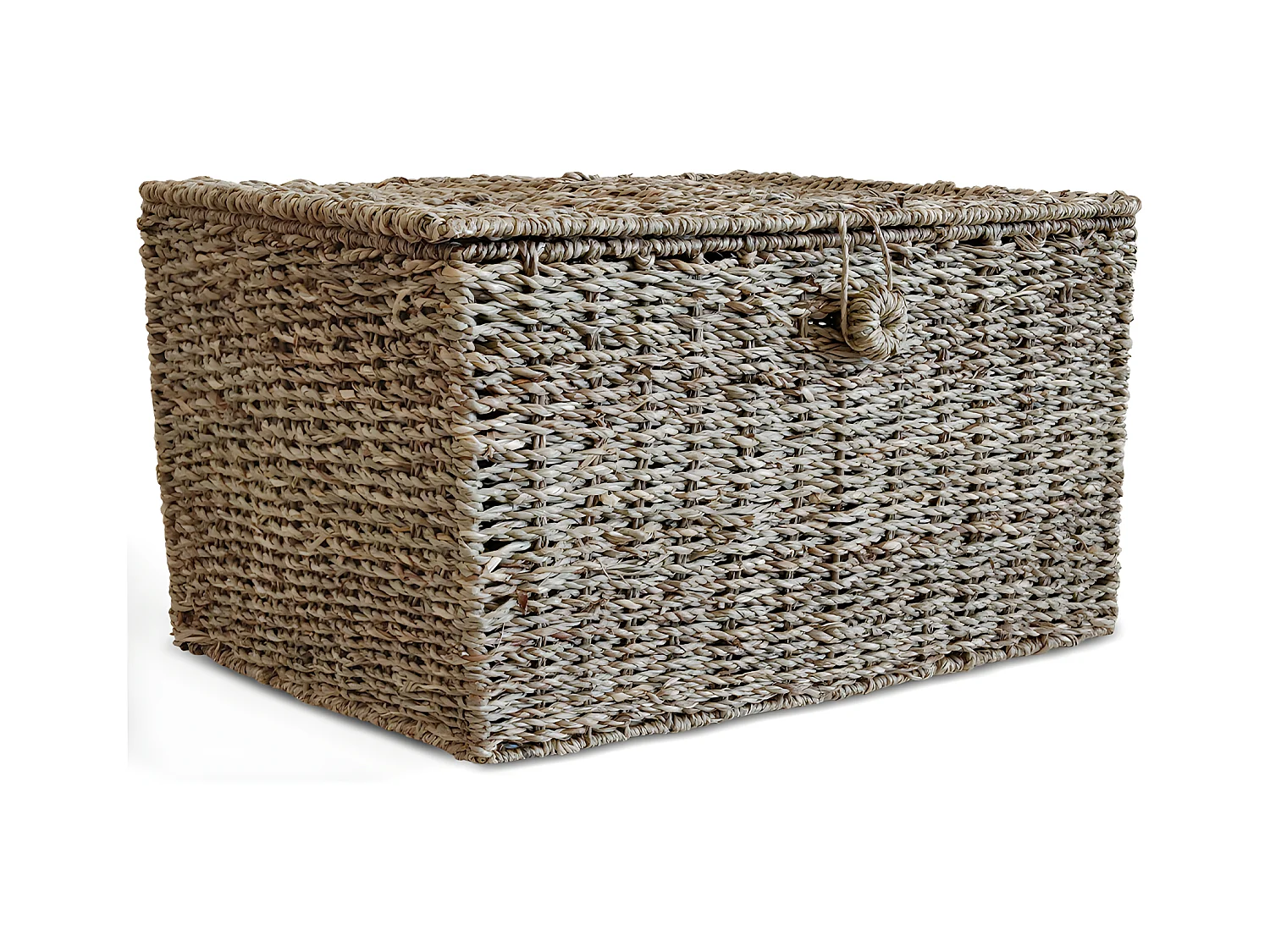 Panier en Fibre Naturelle avec Couvercle - 40x30CM - Baulera Marron