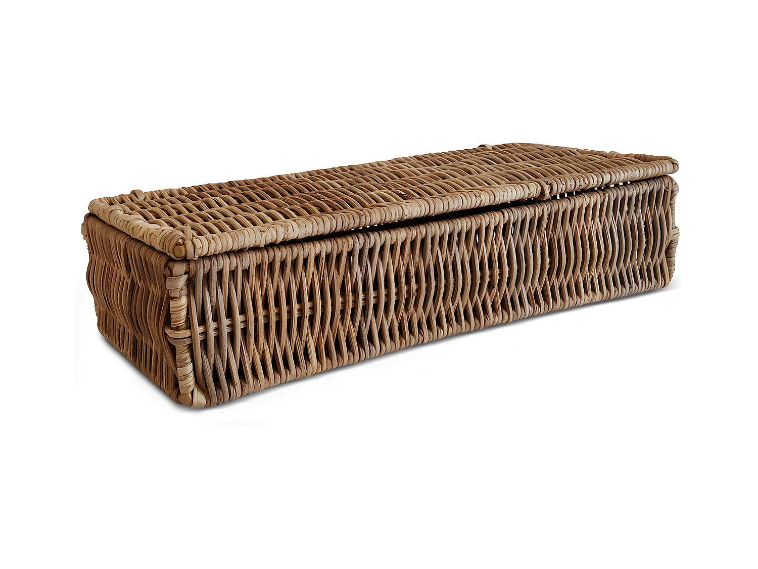 Panier en rotin avec couvercle - 26x10CM - Lung Naturel