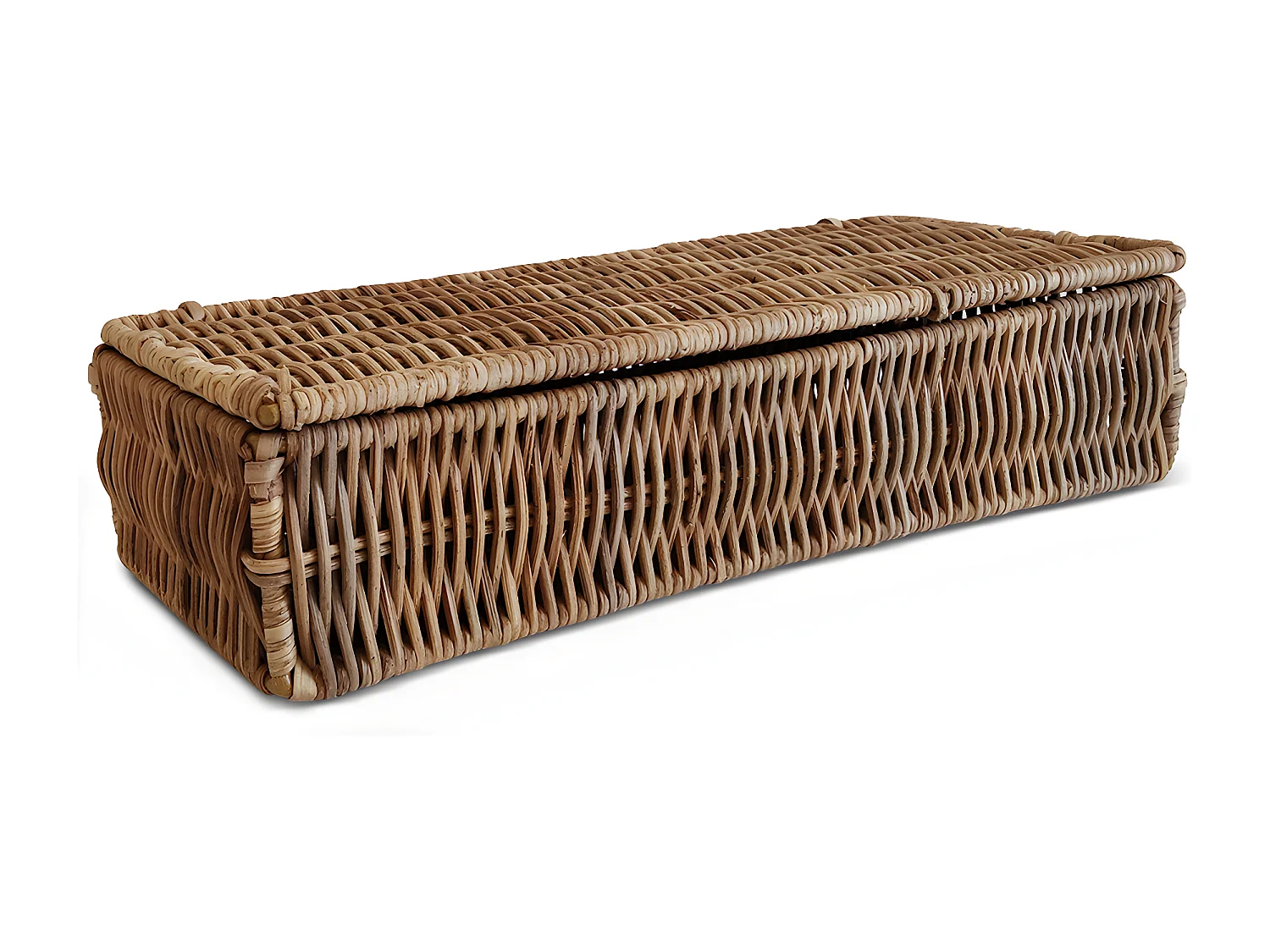 Panier en rotin avec couvercle - 26x10CM - Lung Naturel