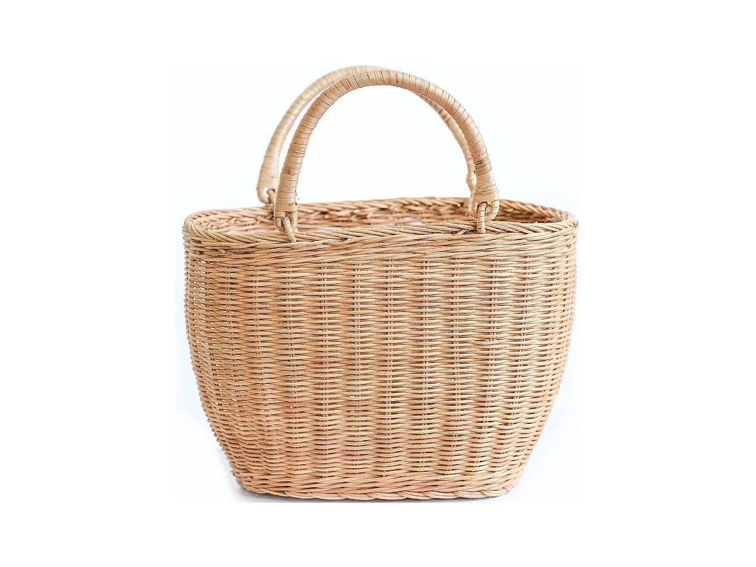 Panier en rotin avec poignées - Keray Naturel
