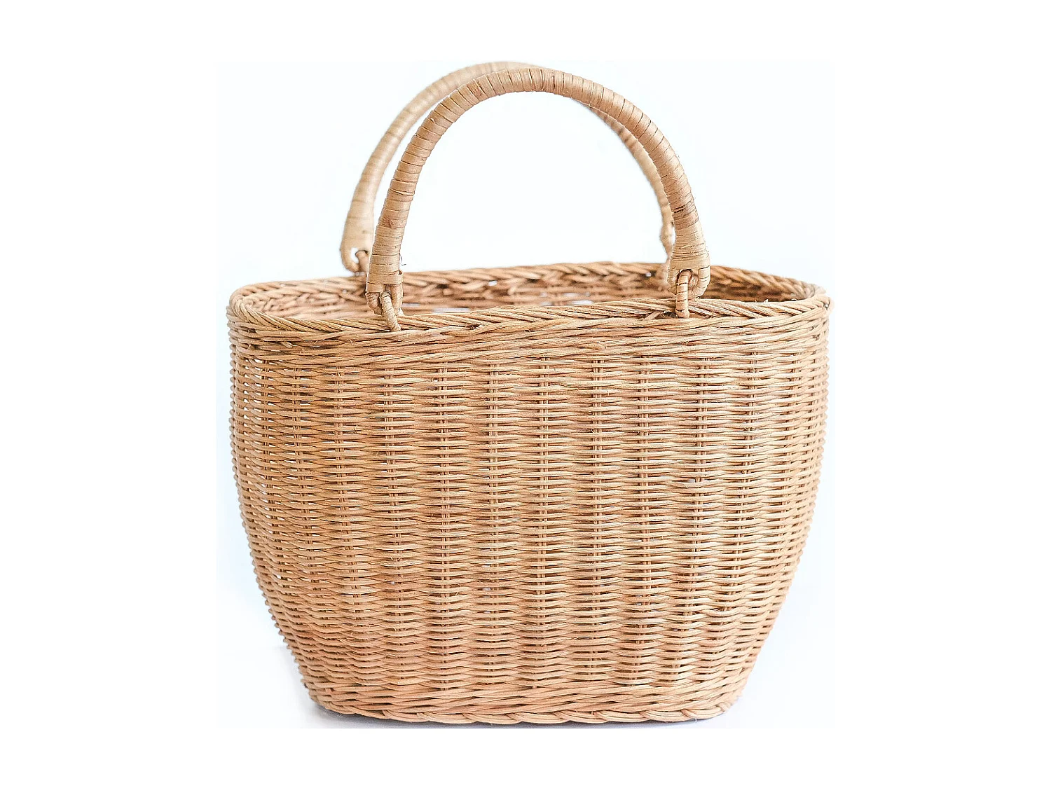 Panier en rotin avec poignées - Keray Naturel