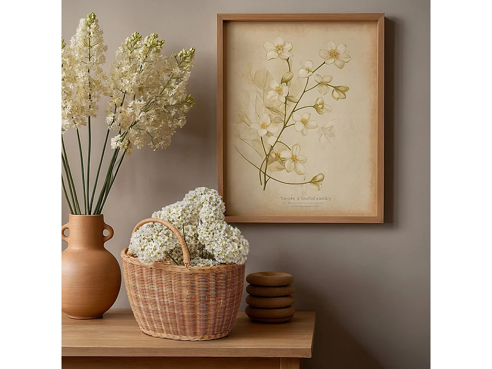 Panier en rotin avec poignées - Keray Naturel