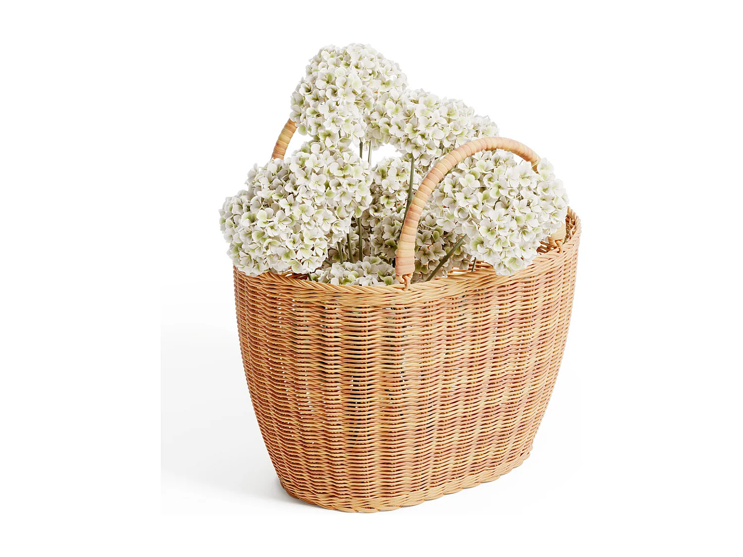 Panier en rotin avec poignées - Keray Naturel