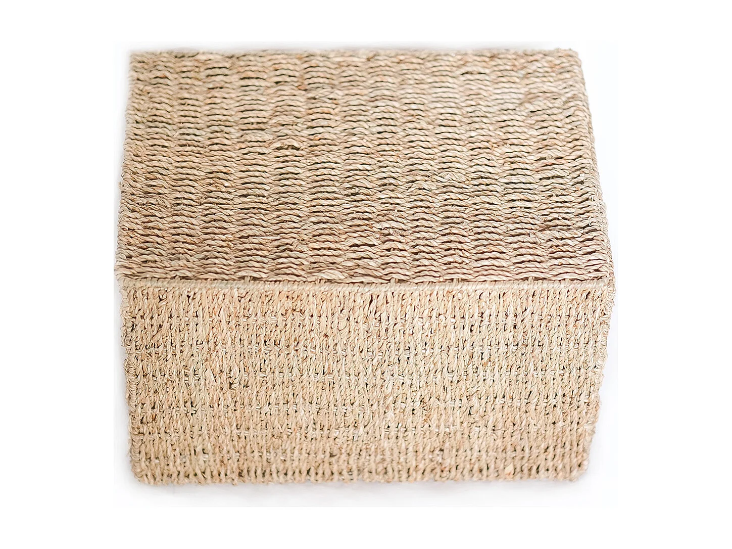 Cesta de Fibra Natural con Tapa - 40x30CM - Maracay