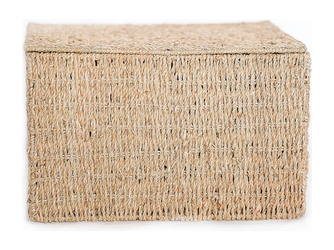 Panier en Fibre Naturelle avec Couvercle - 40x30CM - Maracay Naturel