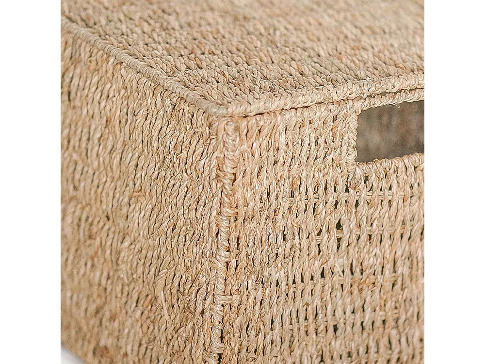 Panier en Fibre Naturelle avec Couvercle - 40x30CM - Maracay Naturel