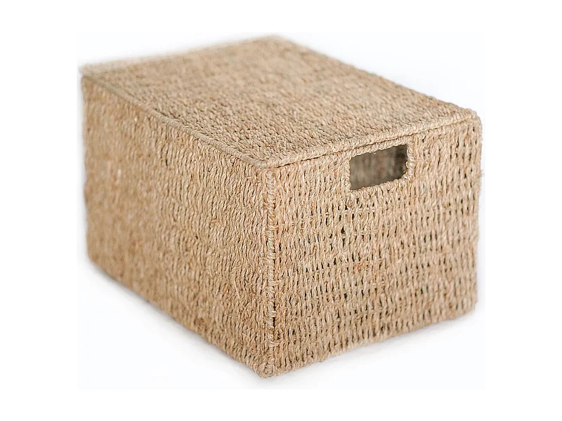 Cesta de Fibra Natural con Tapa - 40x30CM - Maracay