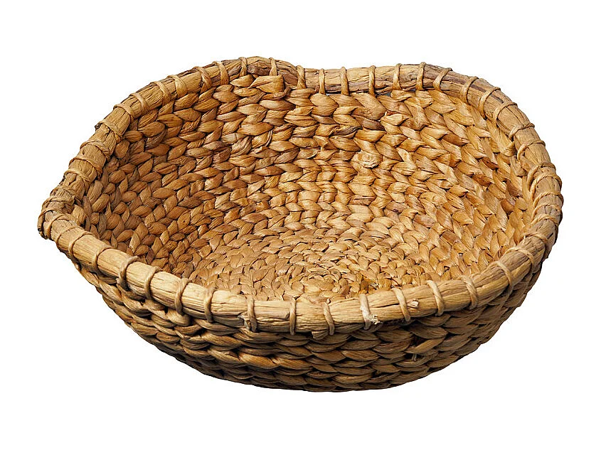 Panier rond corbeille à fruits 42 cm tissé en jacinthe d'eau – COVE