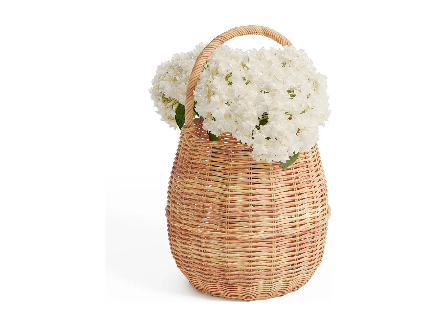 Panier en rotin avec poignée - 33x22CM - Vernu Naturel