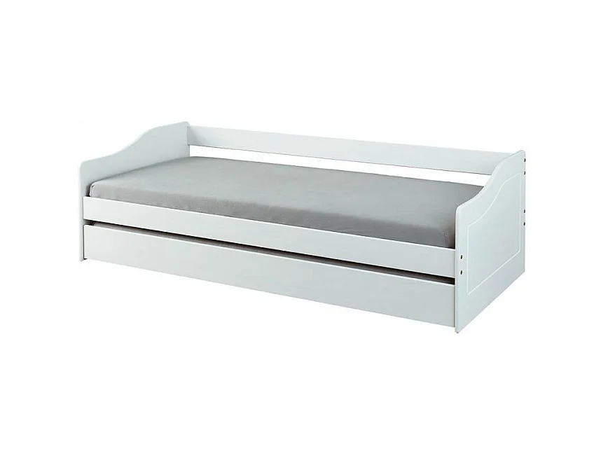 Lit Banquette Enfant "Malta" 90x200cm Blanc