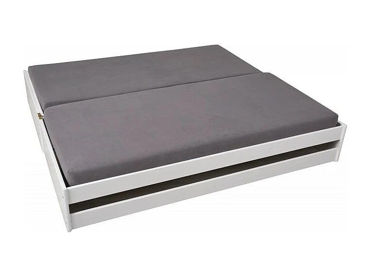 Lit Banquette Enfant Bois "Axel" 90x200cm Blanc