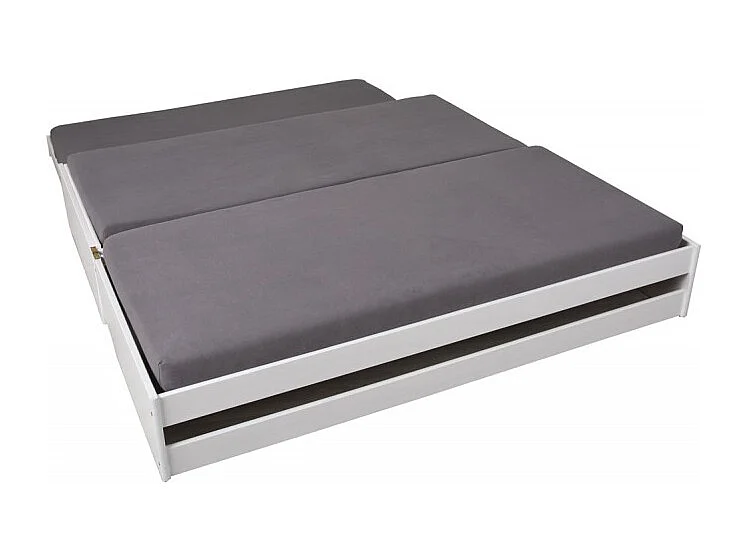 Lit Banquette Enfant Bois "Axel" 90x200cm Blanc