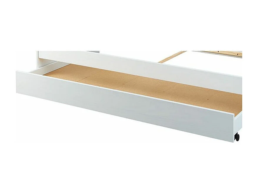 Lit Banquette Enfant Bois "Axel" 90x200cm Blanc