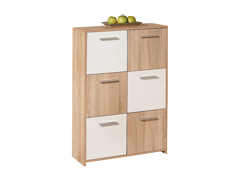 Egir Commode 6 portes, finition chêne Sonoma.