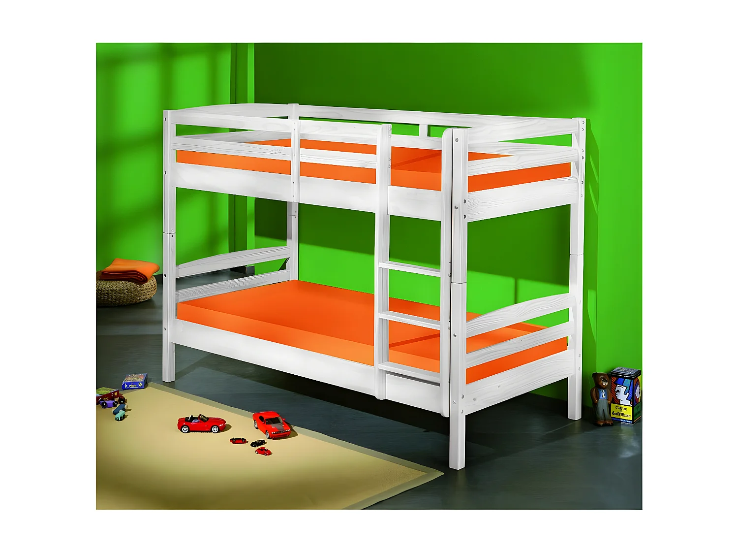 Lit Enfant Superposé "Joe" 90x200cm Blanc