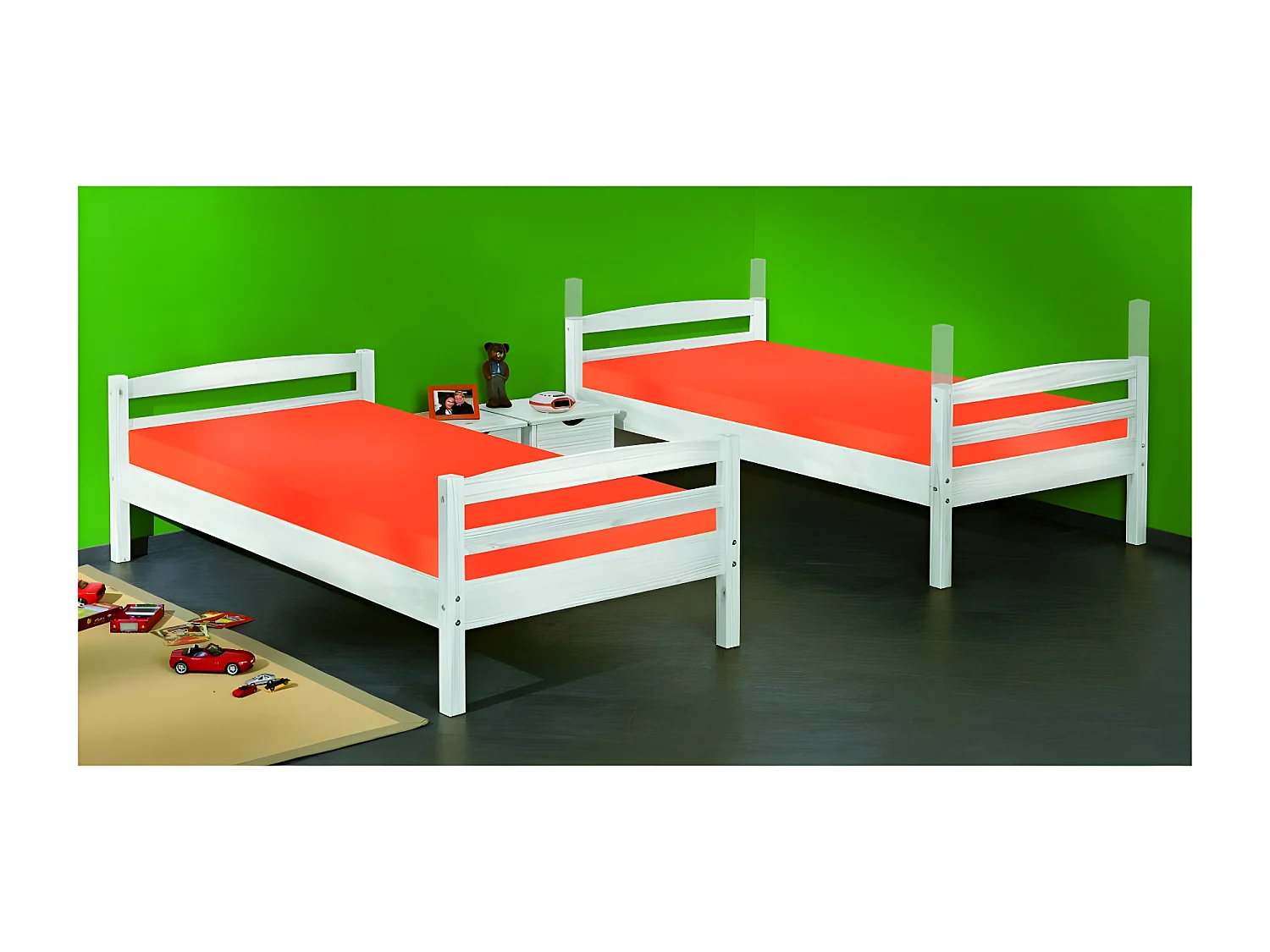 Lit Enfant Superposé "Joe" 90x200cm Blanc