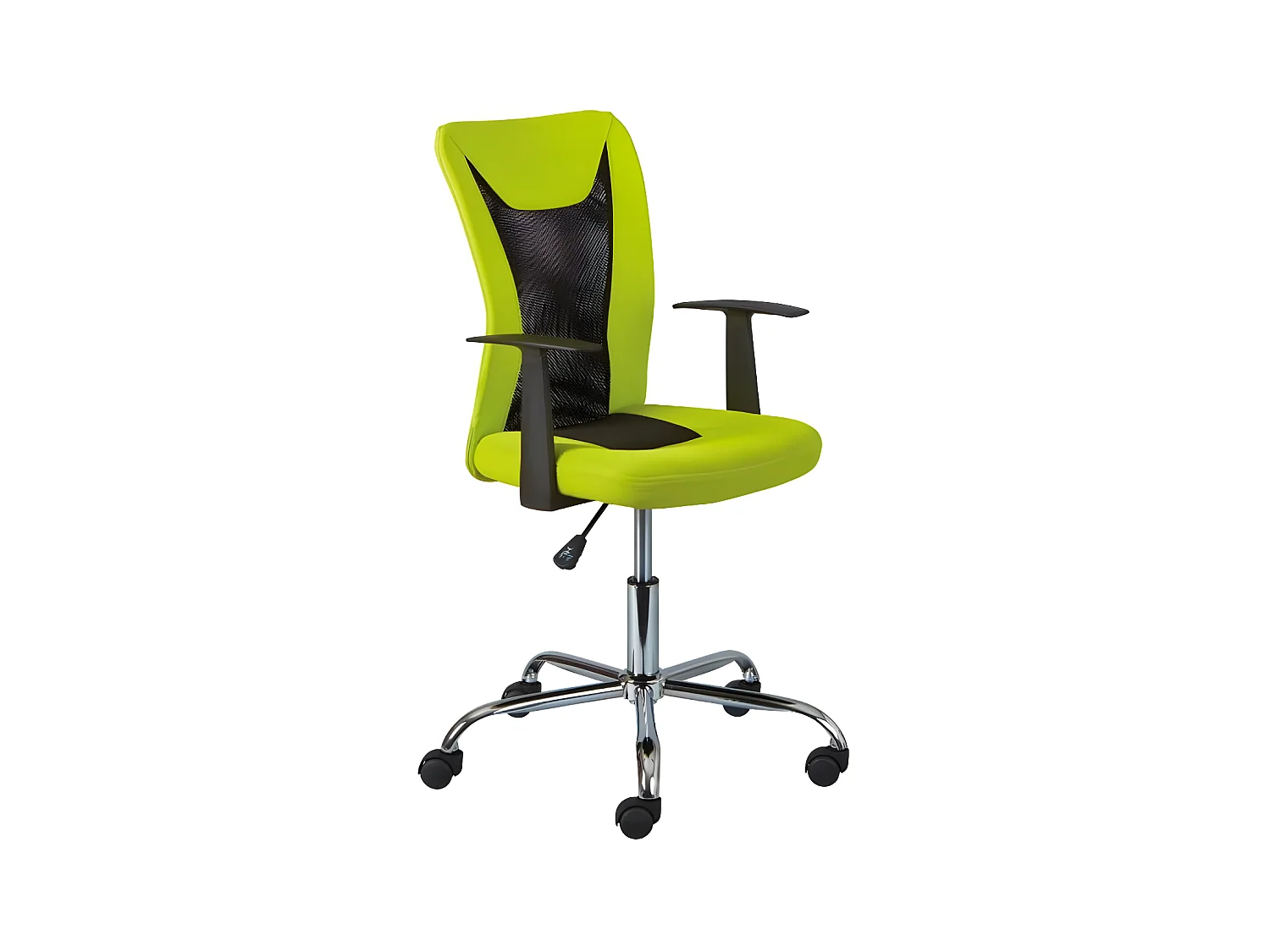 Chaise de bureau à roulettes Donny - l 48 x P 55 x H 89-99 cm - Vert