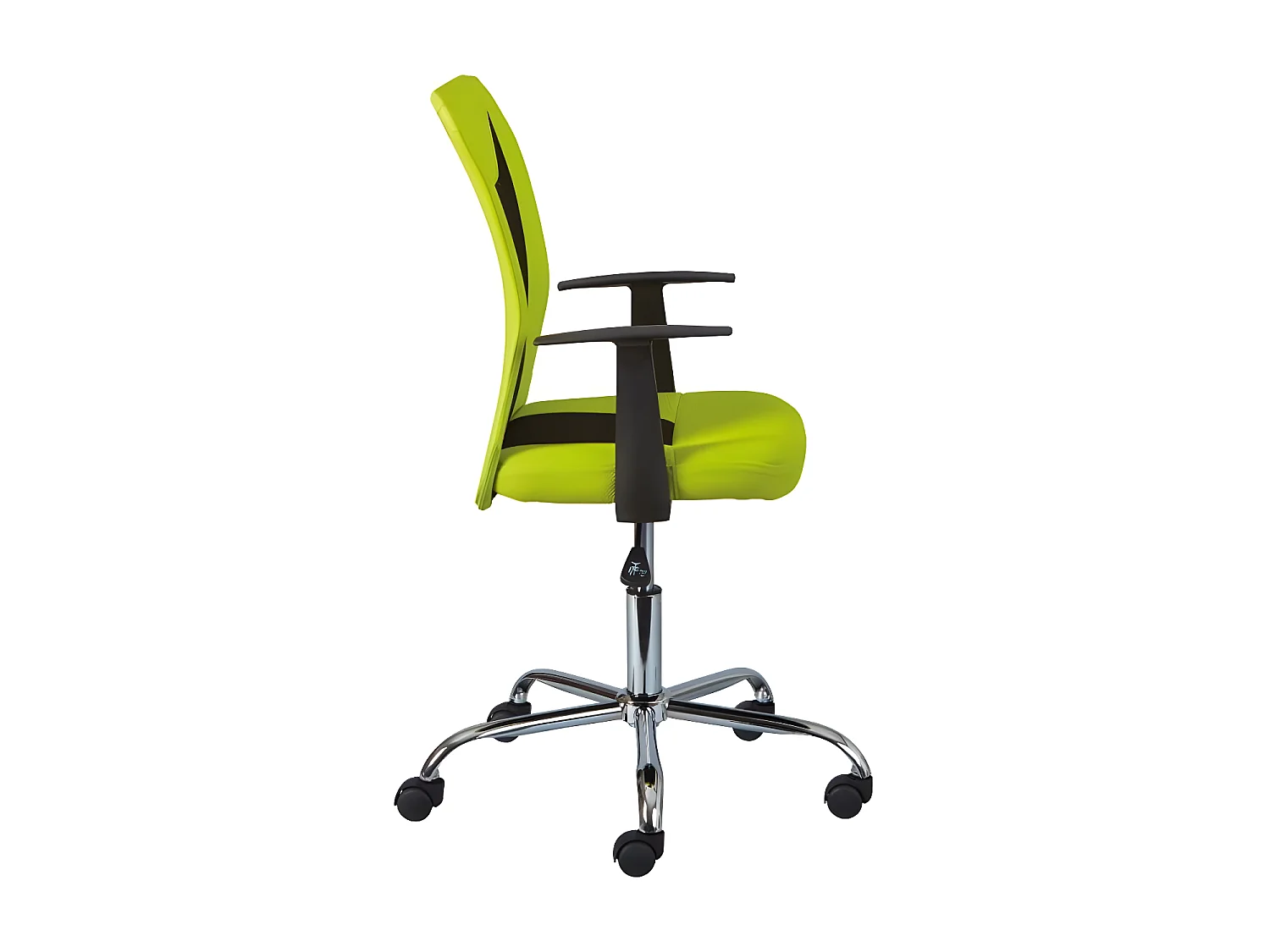 Chaise de bureau à roulettes Donny - l 48 x P 55 x H 89-99 cm - Vert