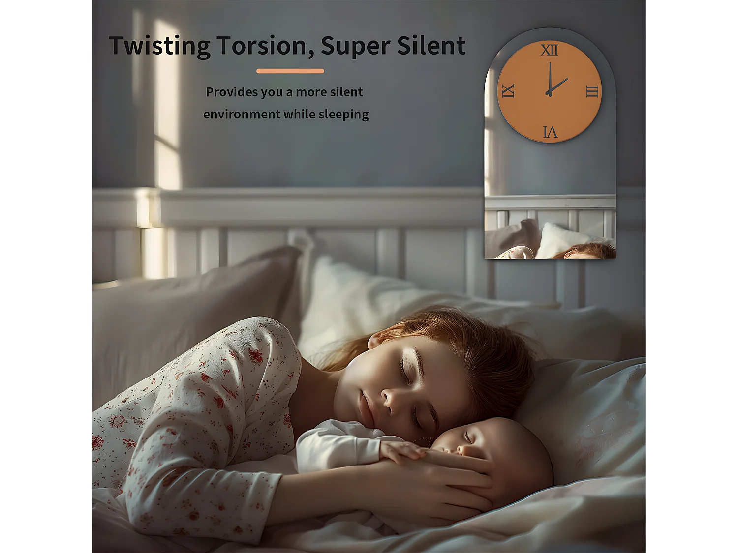 Horloge murale design silencieuse - 90x50cm - Grande pendule en miroir - Montre chiffre romain moderne