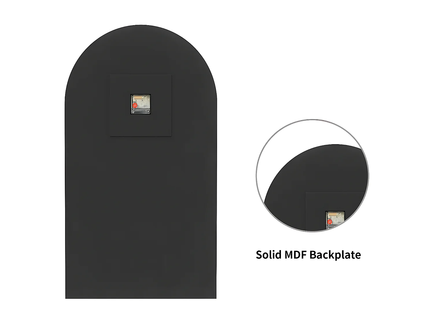 Horloge murale design silencieuse - 90x50cm - Grande pendule en miroir - Montre chiffre romain moderne