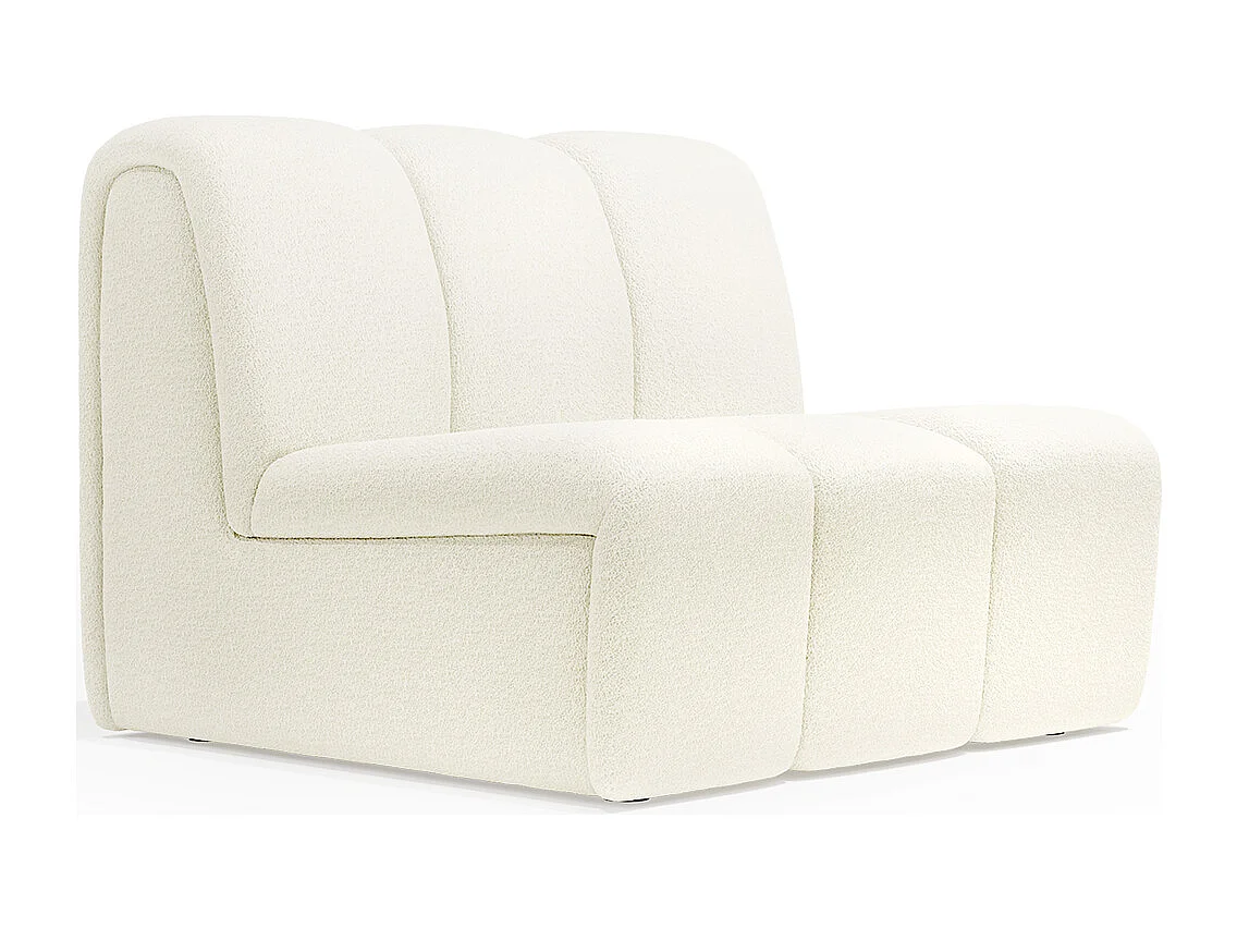 Gerades Modulsofa - Bezogen mit Bouclé-Stoff - Herridon