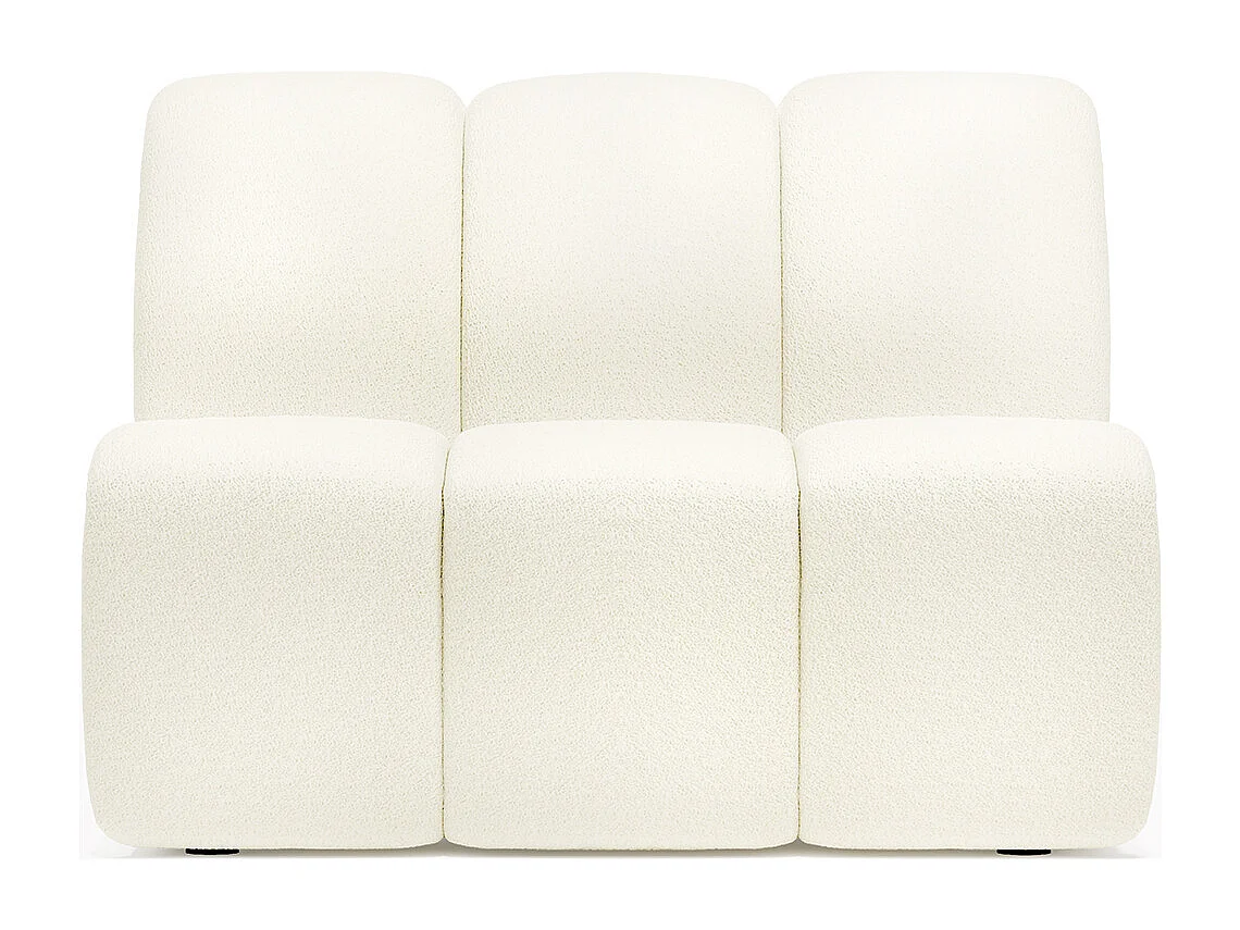 Gerades Modulsofa - Bezogen mit Bouclé-Stoff - Herridon