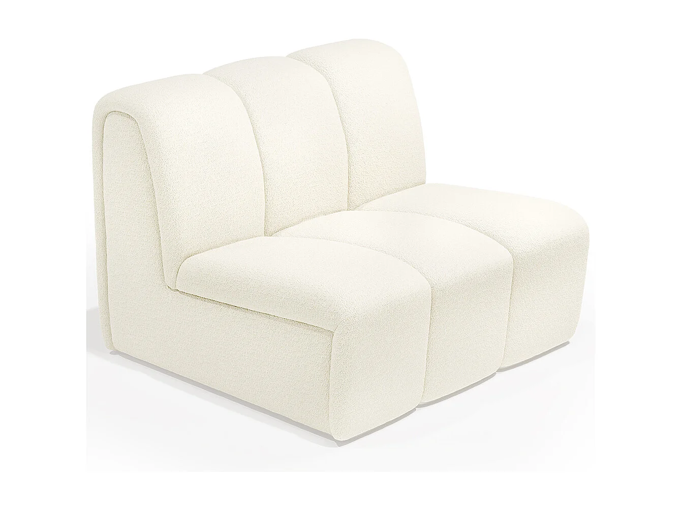 Gerades Modulsofa - Bezogen mit Bouclé-Stoff - Herridon