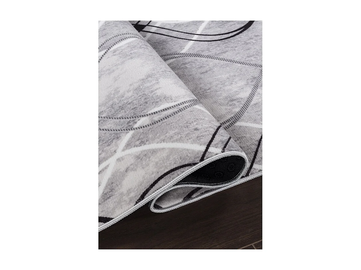 Tapis lavable à motifs gris - SOFT 39 Gris 160*230