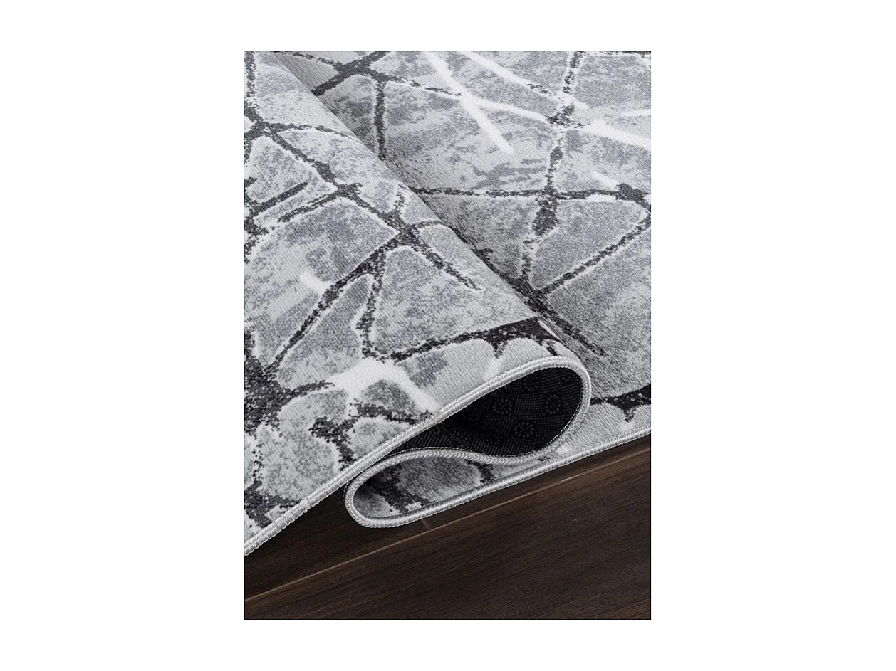 Tapis lavable à motifs gris - SOFT 76 Gris 200*290