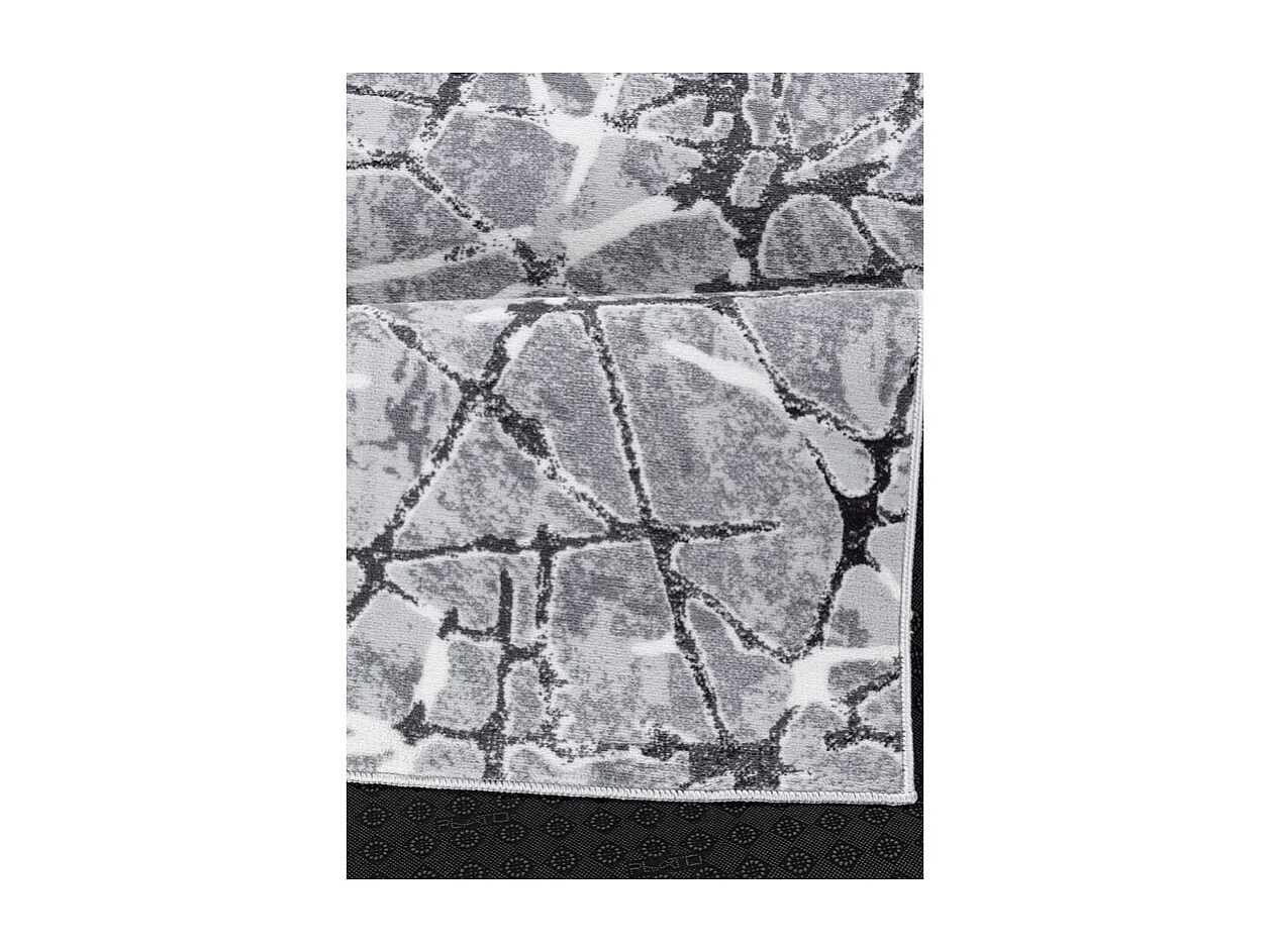 Tapis lavable à motifs gris - SOFT 76 Gris 200*290