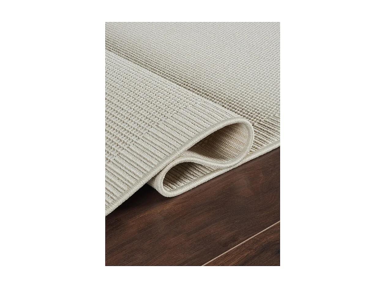 Tapis extérieur effet intérieur jute crème - KENZY 20 Crème 120*170