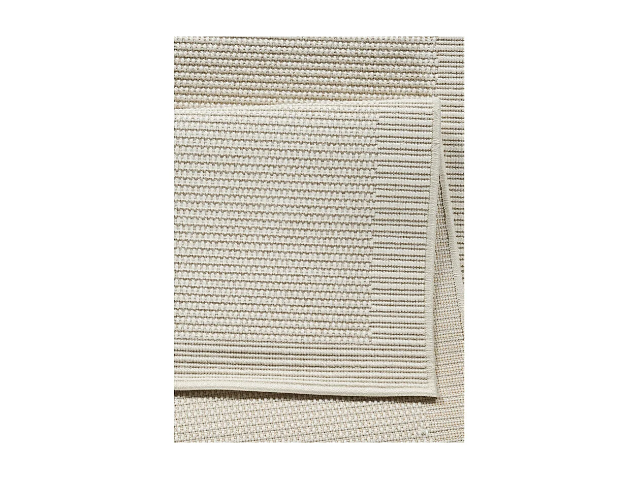Tapis extérieur effet intérieur jute crème - KENZY 20 Crème 120*170