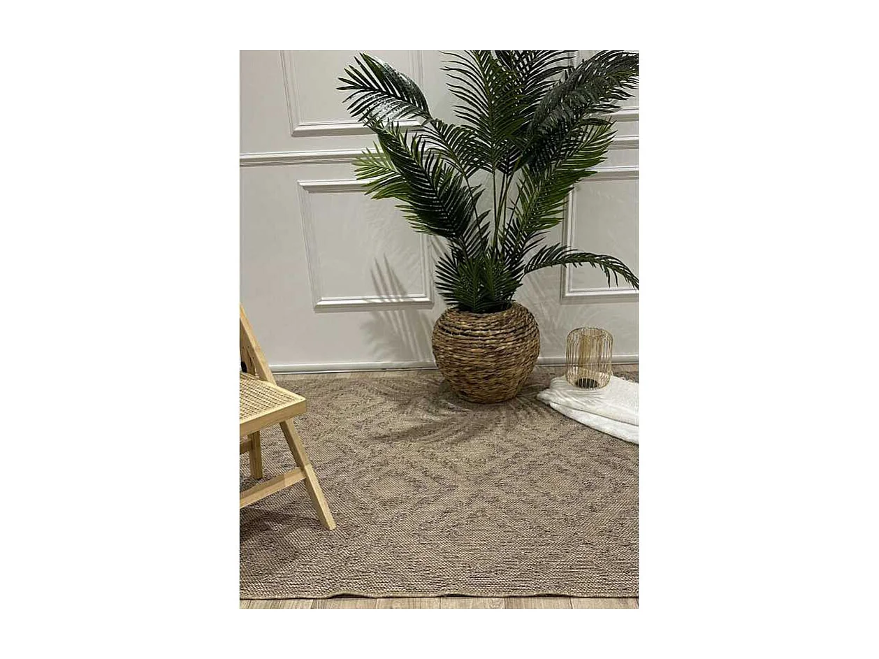 Tapis extérieur effet intérieur jute beige BAMAKO 790 Beige 160*230