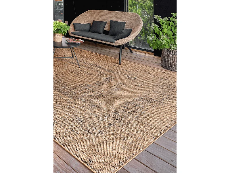 Tapis extérieur effet intérieur jute beige BAMAKO 784 Beige 160*230