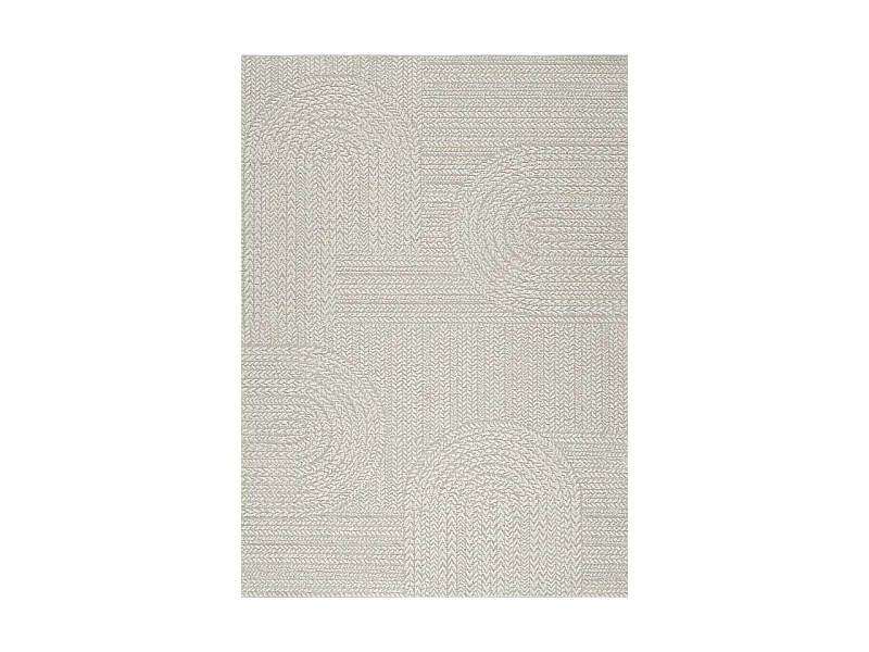 Tapis extérieur effet intérieur jute crème - KENZY 06 Crème 160*230
