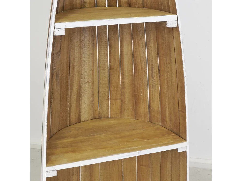 Étagère en acajou Barque Lot de 3