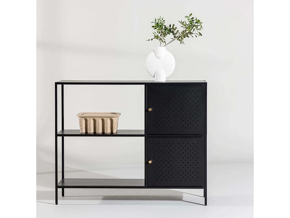 Console Design en Métal "Salta" 100cm Noir