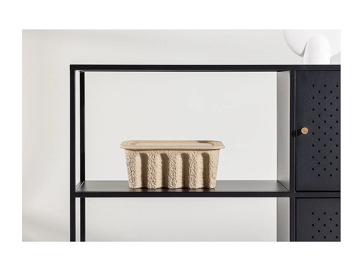 Salta dressoir 2 deuren, 2 planken zwart.