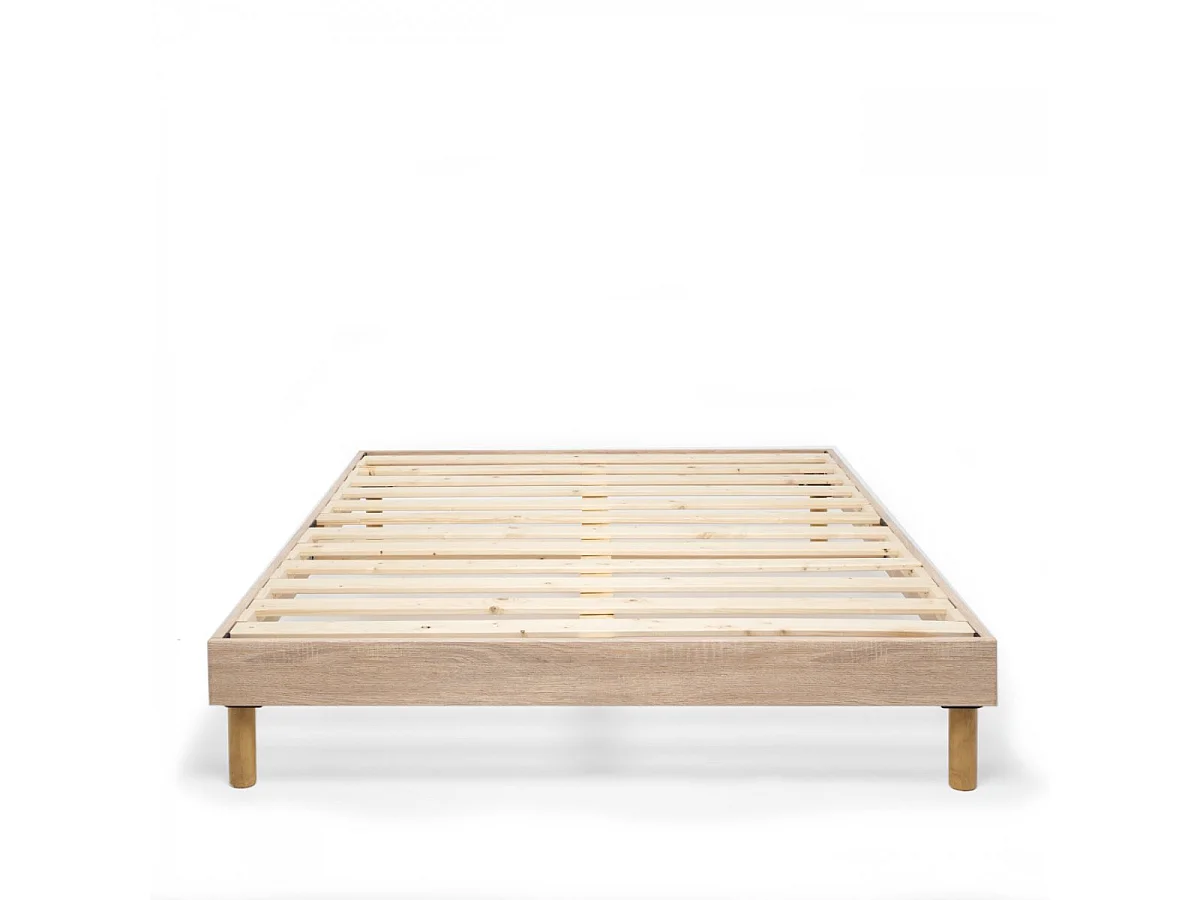 Sommier à lattes 90x190 cm en kit avec pieds - Fabriqué en Belgique