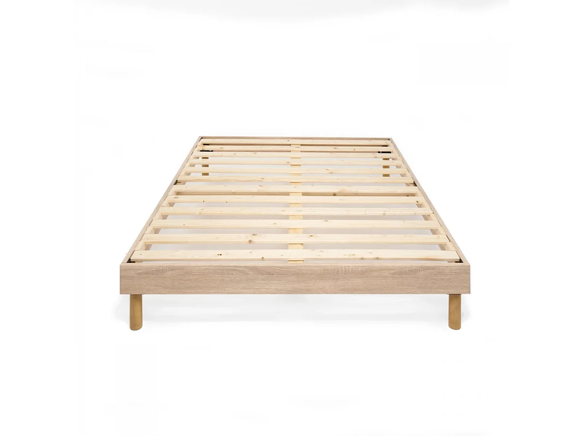 Sommier à lattes 90x190 cm en kit avec pieds - Fabriqué en Belgique