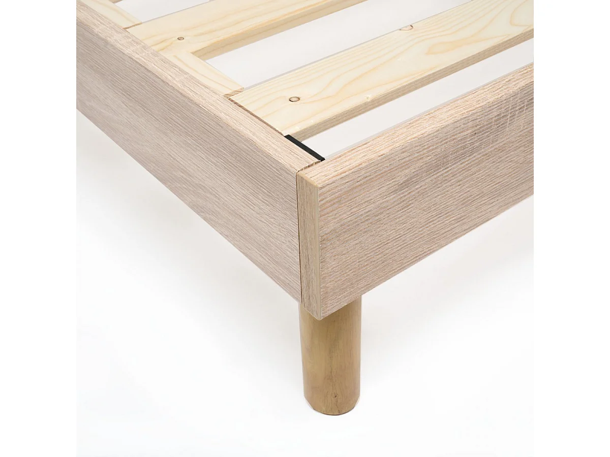 Sommier à lattes 160x200 cm en kit avec pieds - Fabriqué en Belgique