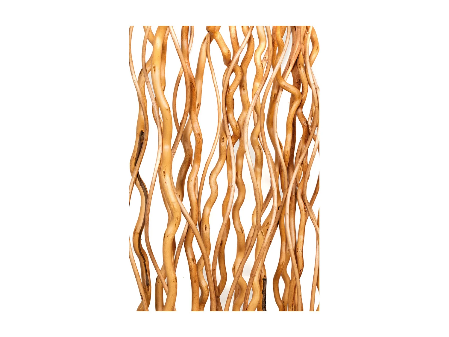 Paravent en osier avec socle et tiges Twist Modèle 3