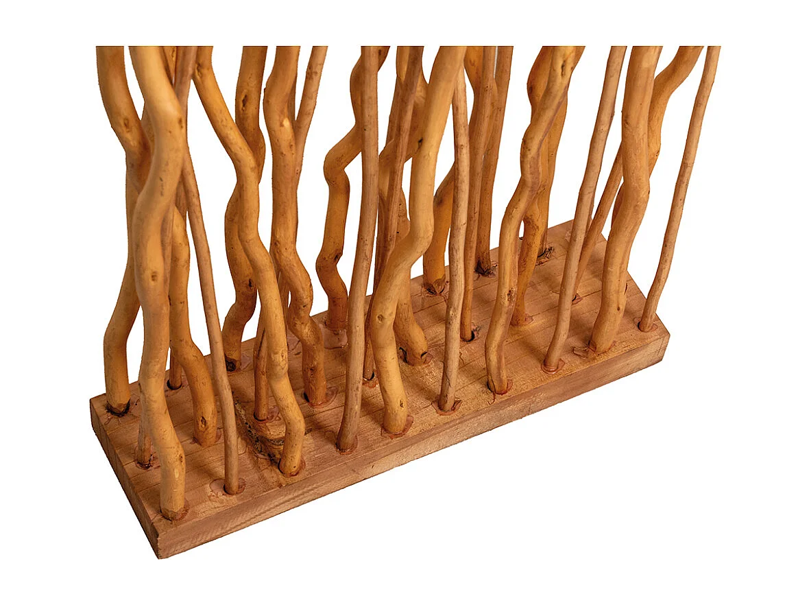 Paravent en osier avec socle et tiges Twist Modèle 3