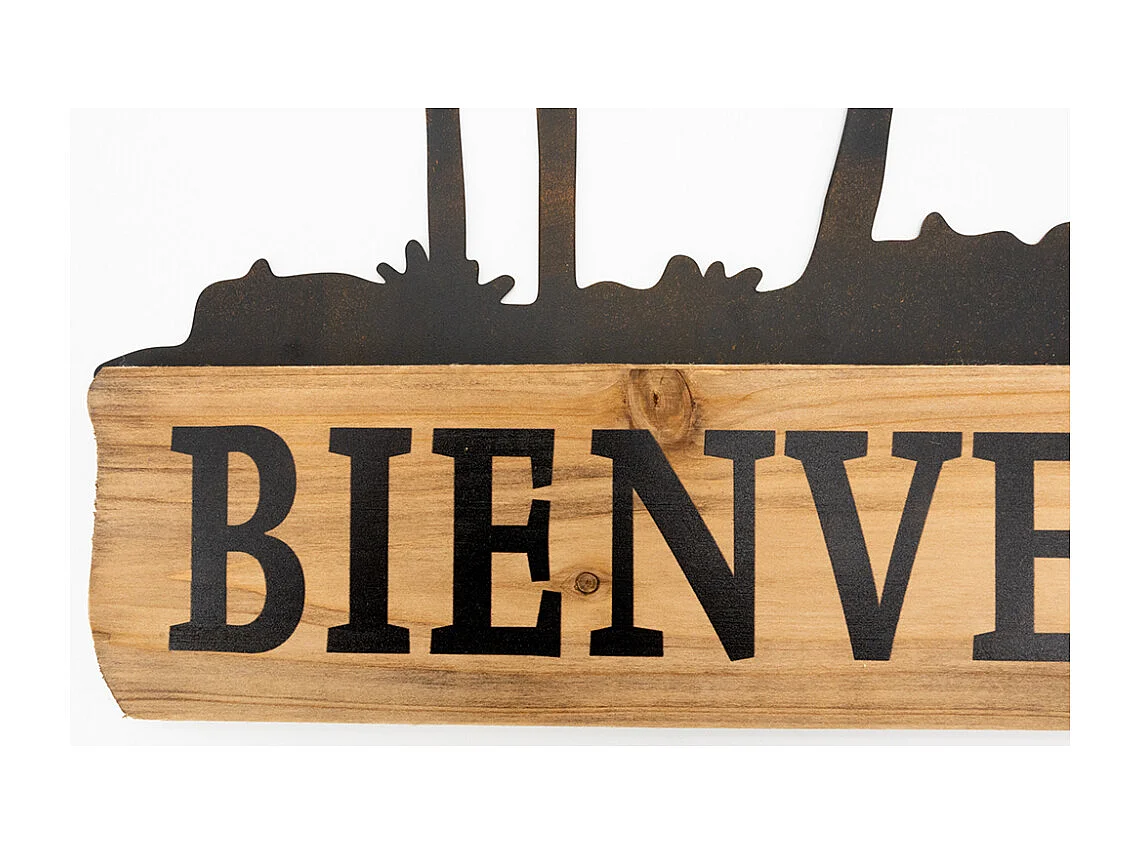 Décoration murale en métal Cerf Bienvenue