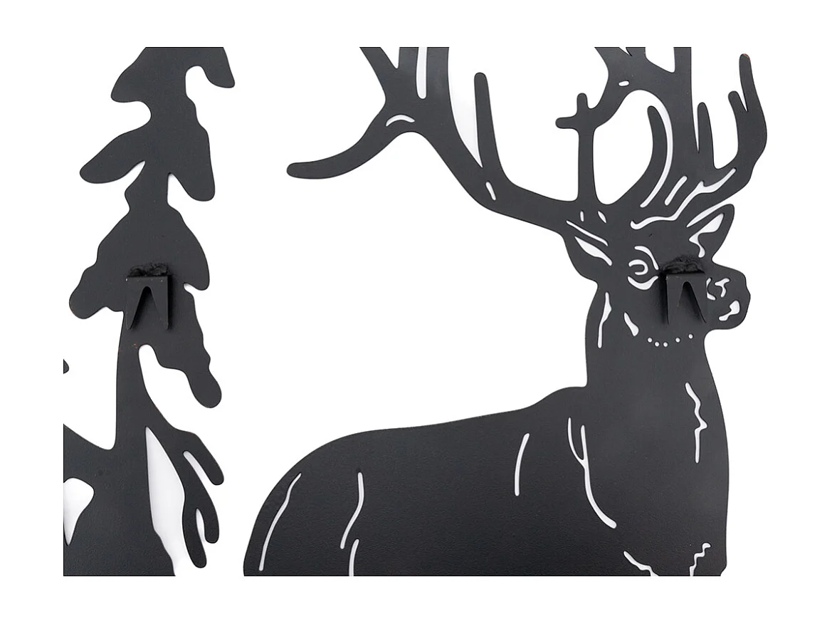 Décoration murale en métal Cerf Bienvenue