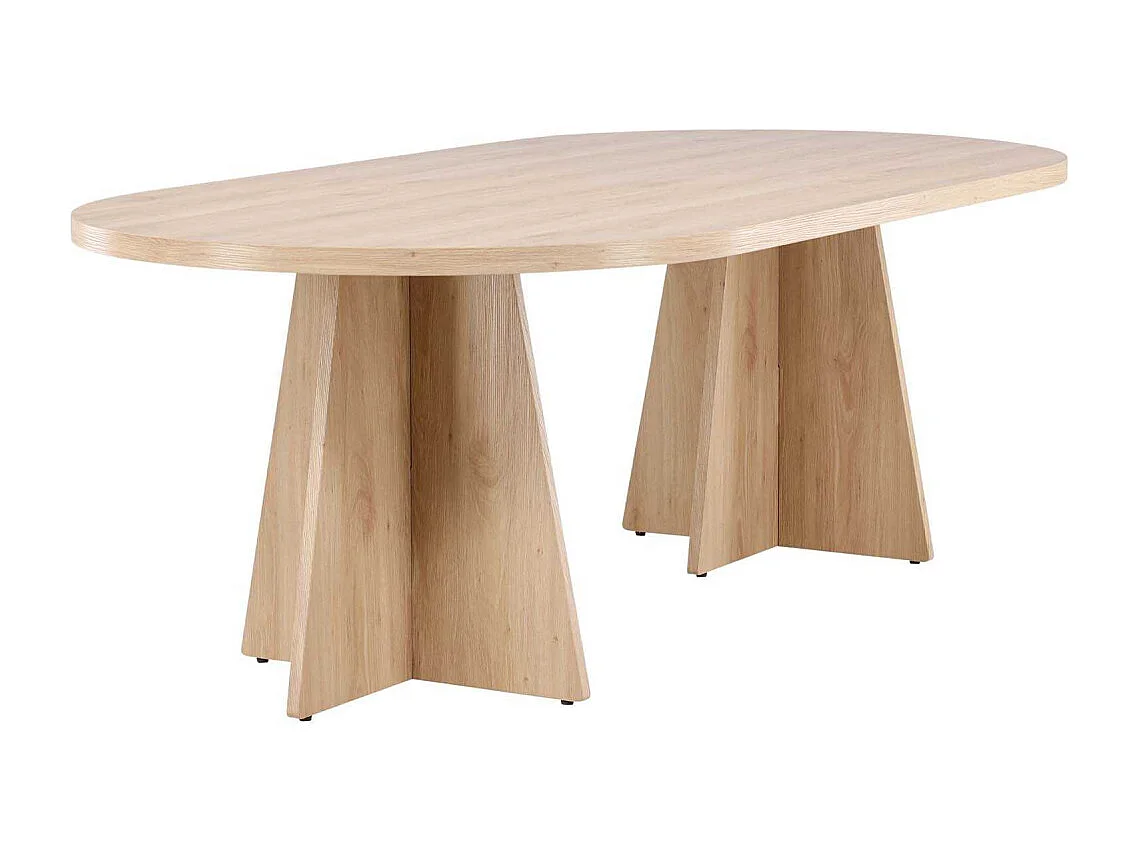 Table à Manger Design "Bootcut" 230cm Naturel
